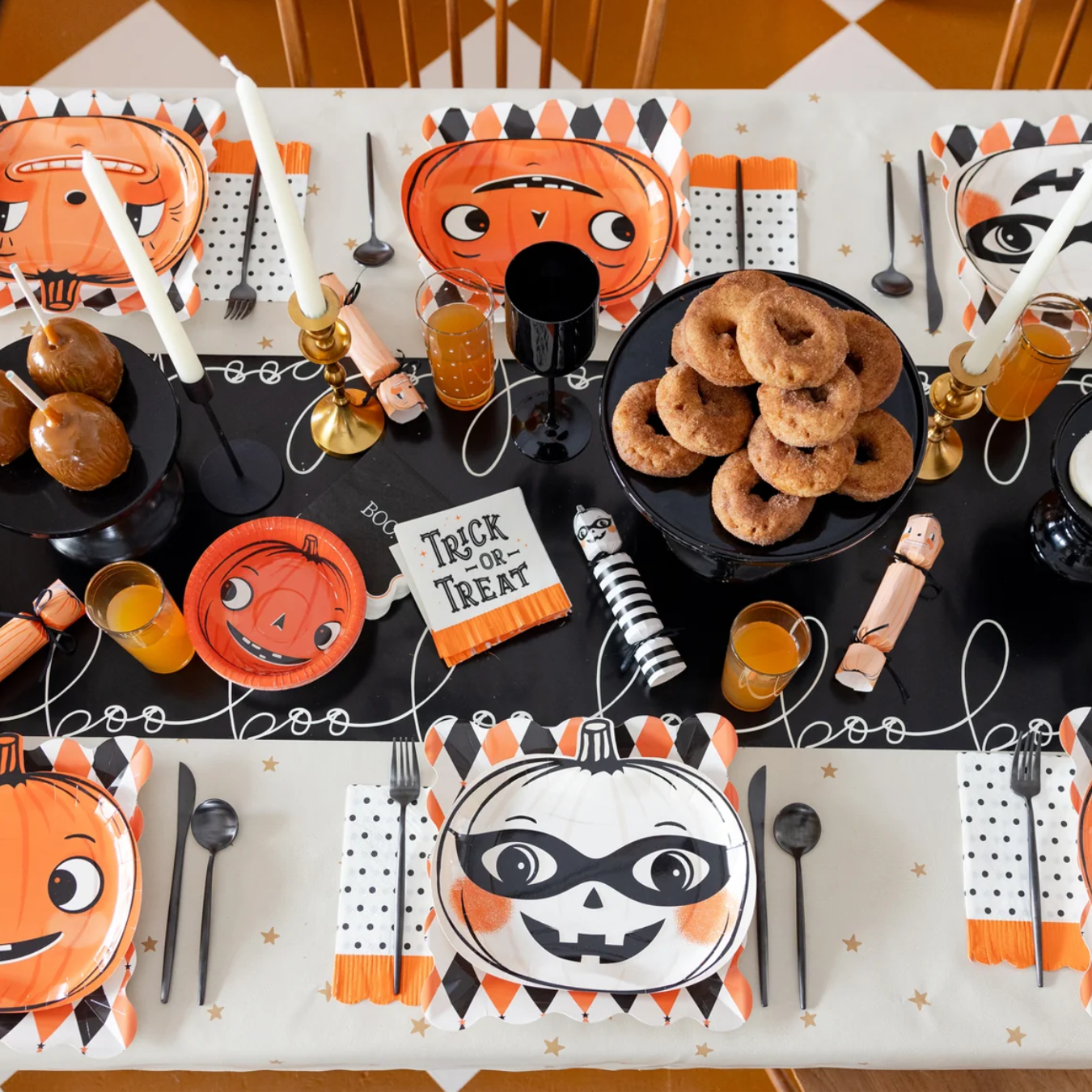 Vintage Pumpkin Plate Set