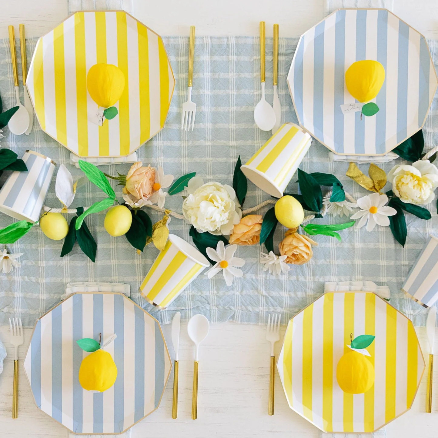 Yellow Stripe Plates