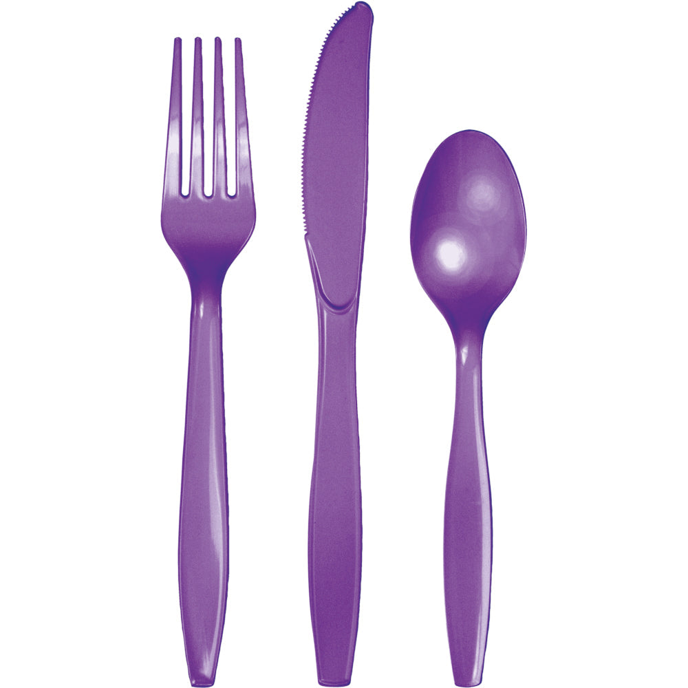 Cubiertos Surtidos Morado (24 piezas)