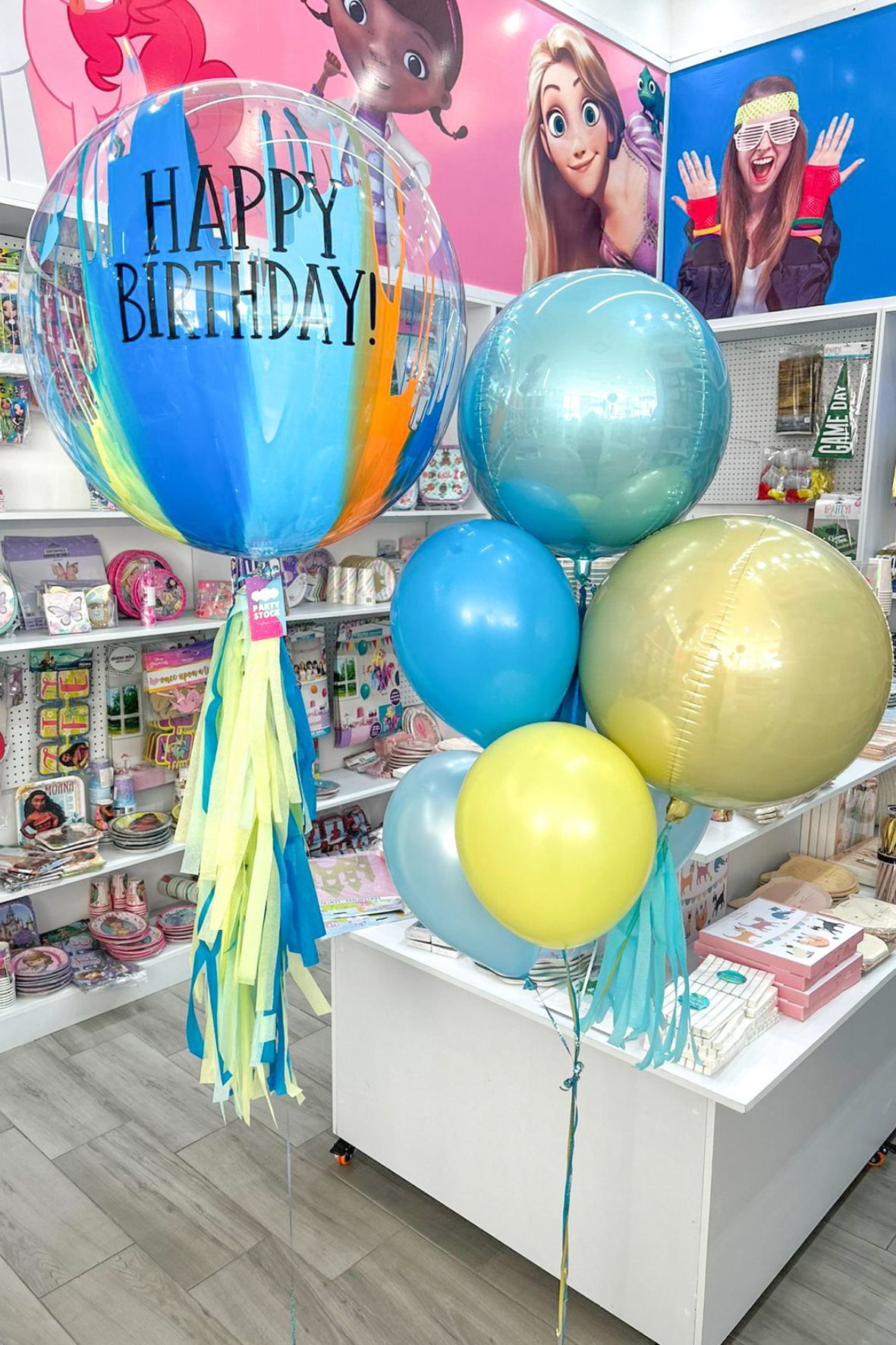 Globo Burbuja + Bouquet Orbz