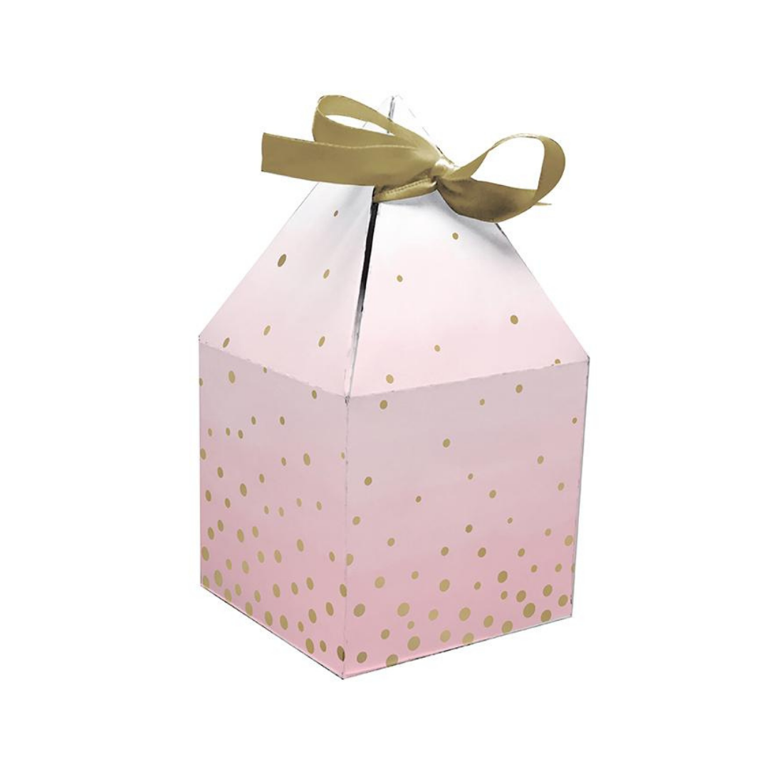 Favor Box Pink and Gold