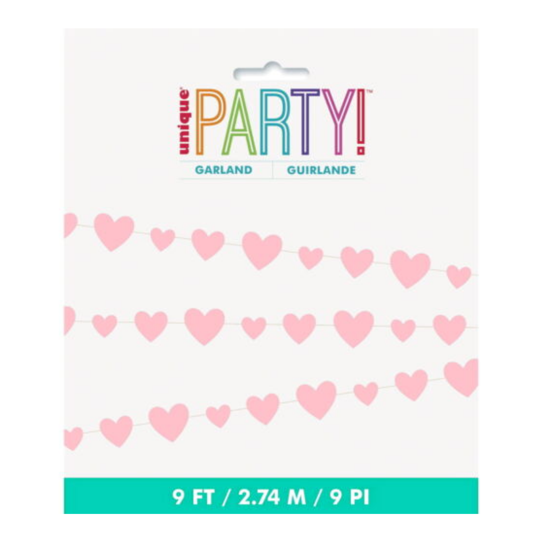 Guirnalda Corazones Rosa