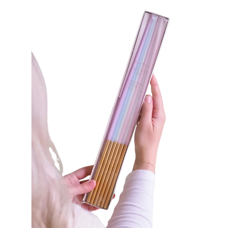 Ladurée Paris Gold Leaf Tall Tapered Candles