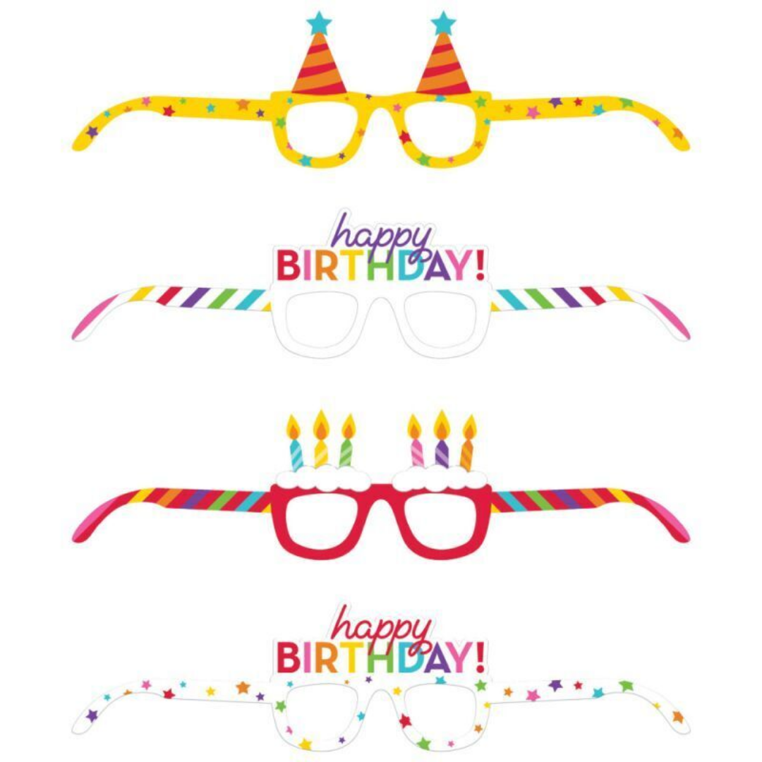 Lentes Happy Birthday (4 pz)