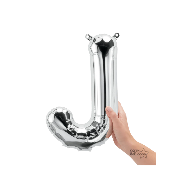Letra J Plata 14"