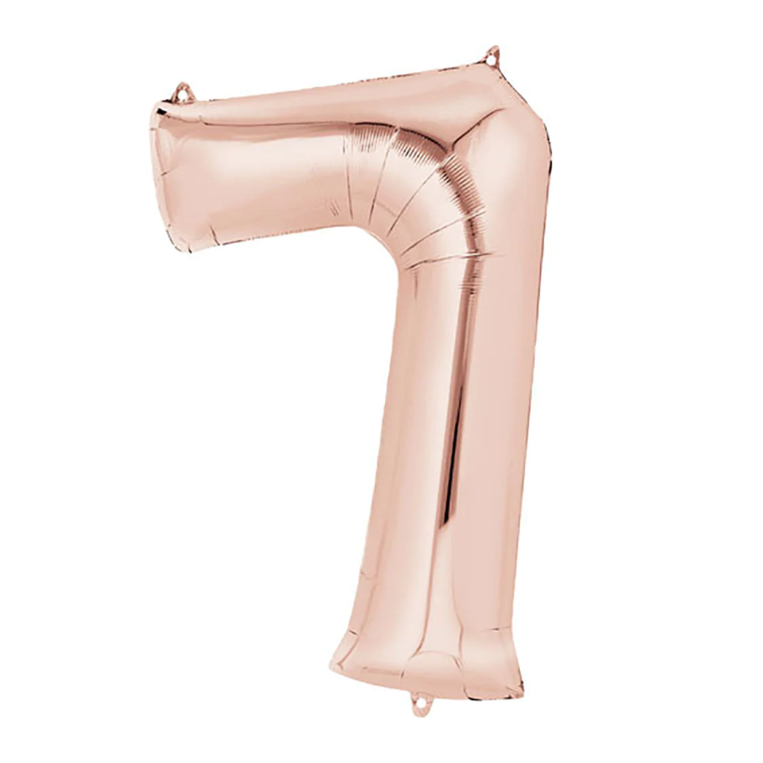 Número 7 rose gold 34"