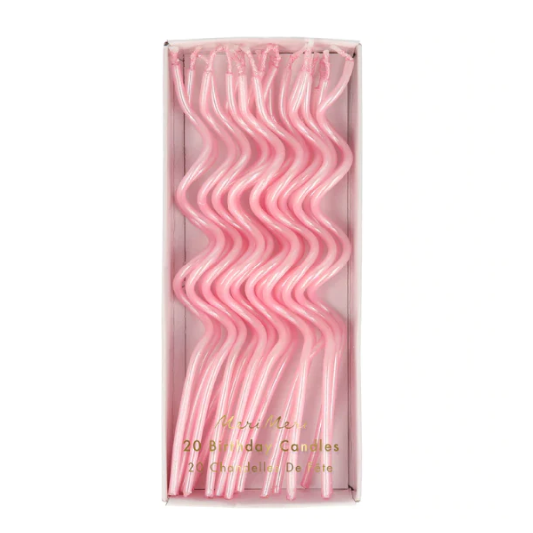 Pink Swirly Candles