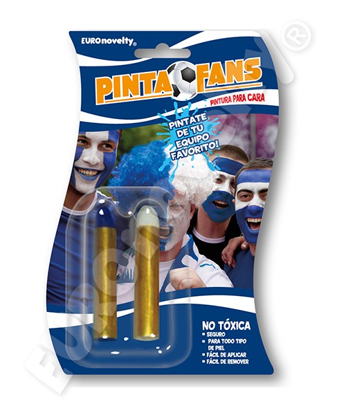 Pinta Fan Blanco Azul