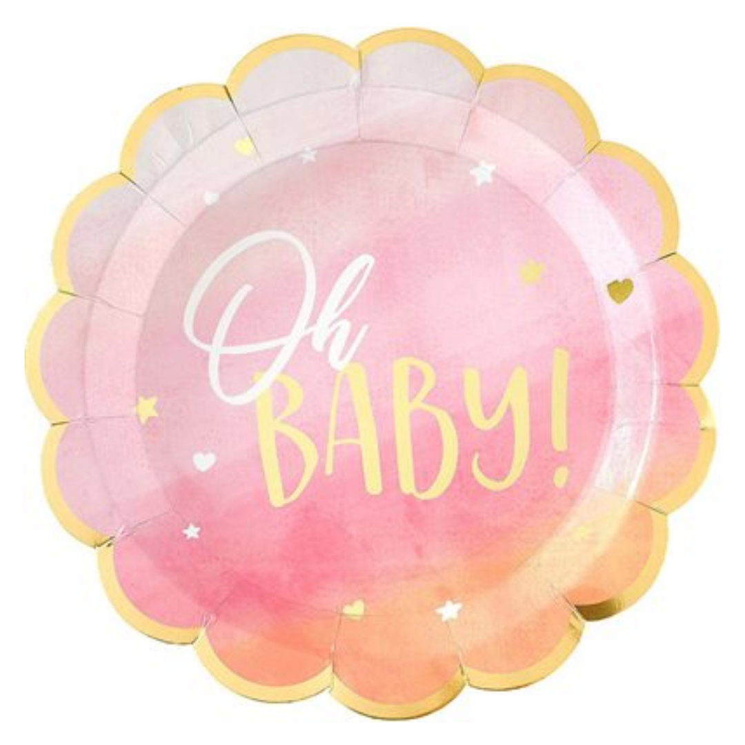 Plato 10" Oh Baby Foil Pink