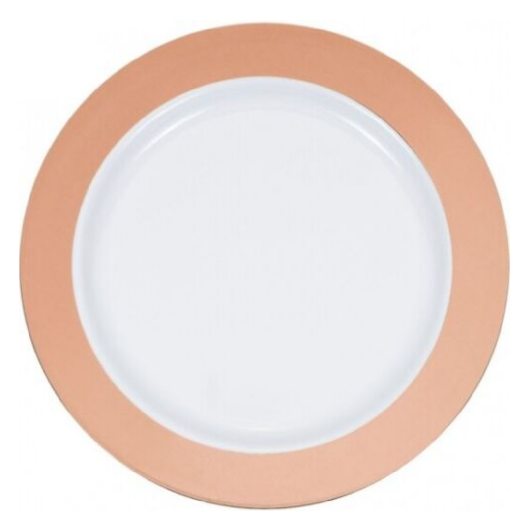 Plato 22.8 cm Plastico Rose Gold