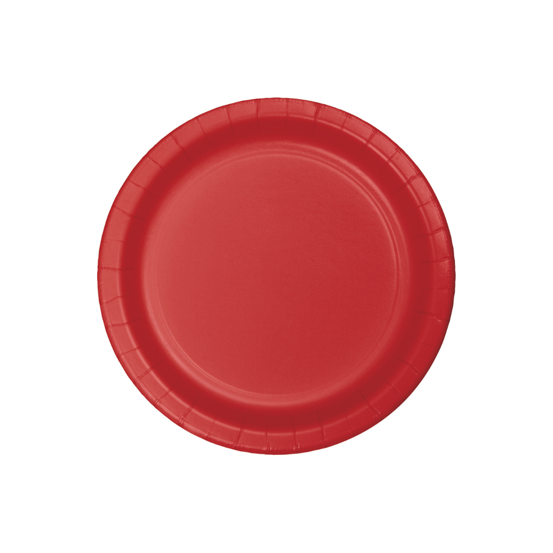 Plato 7' Rojo (24 piezas)