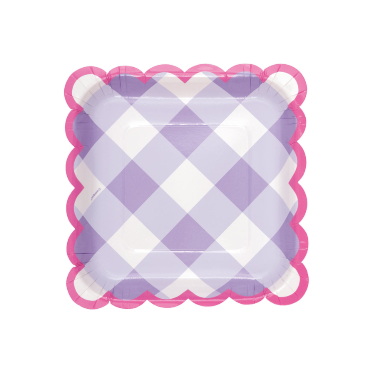Plato 7" Pastel Gingham