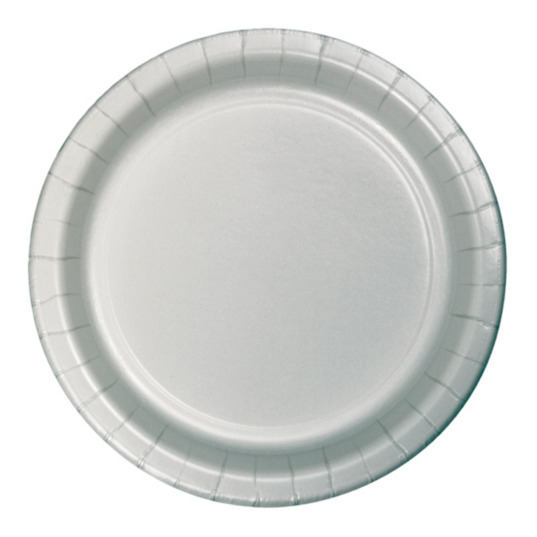 Plato 9' Plata (24 piezas)