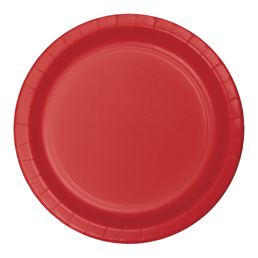 Plato 9' Rojo (24 piezas)