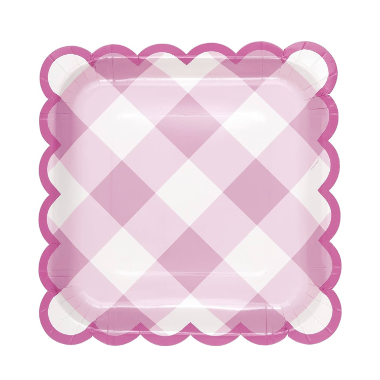 Plato 9" Pastel Gingham