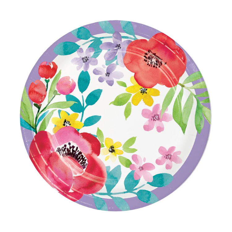 Plato 9" Spring Poppies