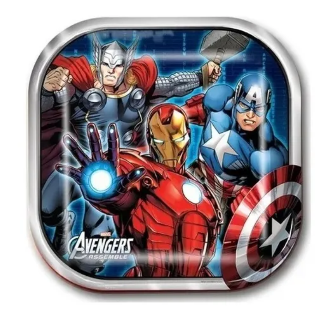 Plato Cuadrado Avengers