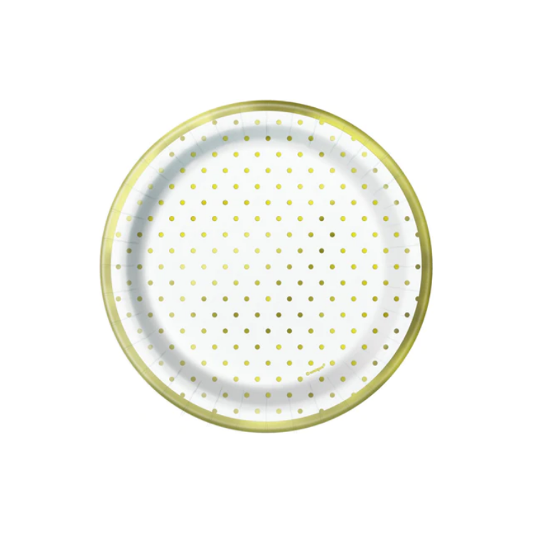 Plato Elegant Gold Dots 7"