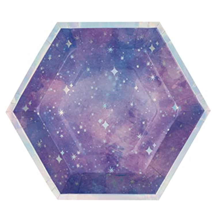 Plato Hexágonal Purple Galaxy 9.25"
