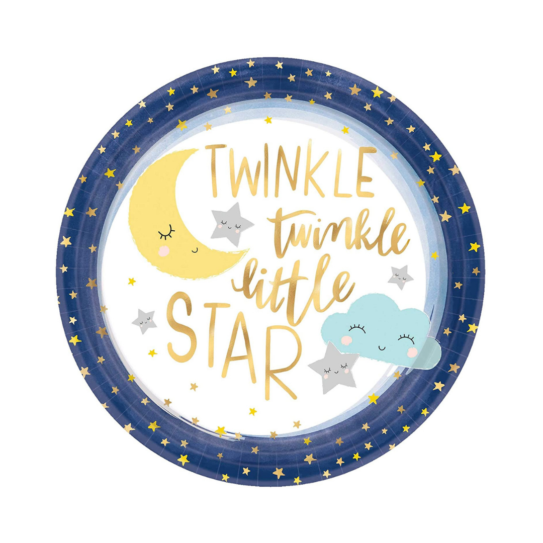 Plato Pastelero Twinkle Little Star Blue