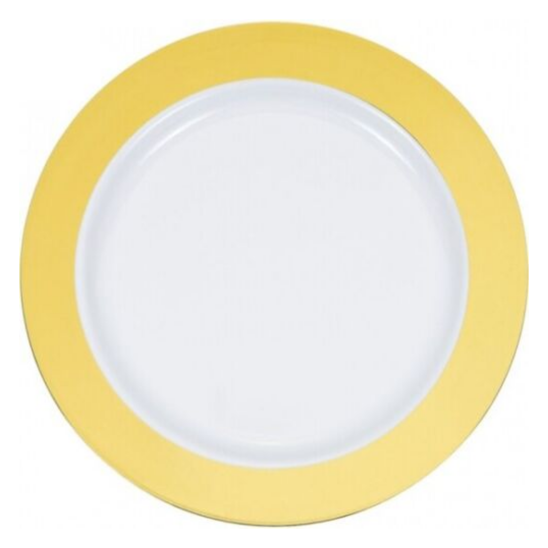 Plato Plástico Gold Rim