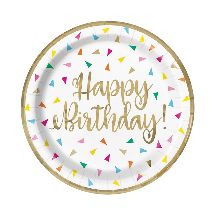 Platos 9" HAPPY BIRTHDAY