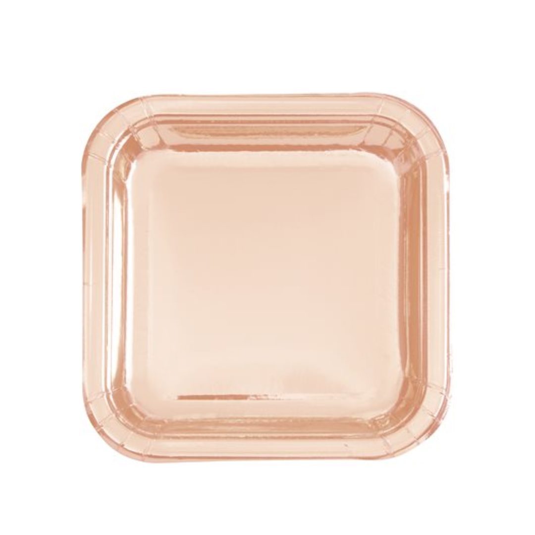 Rose Gold Square Plate 7"