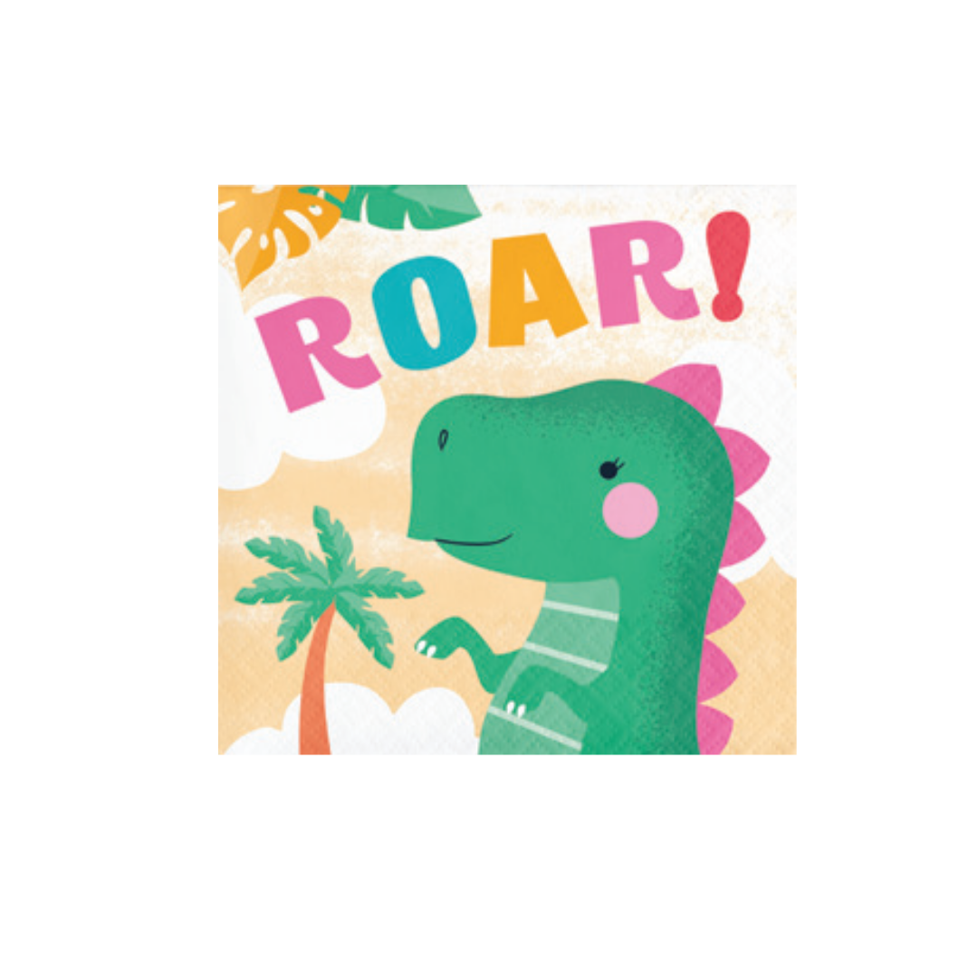 Servilletas BN Girl Dino Party