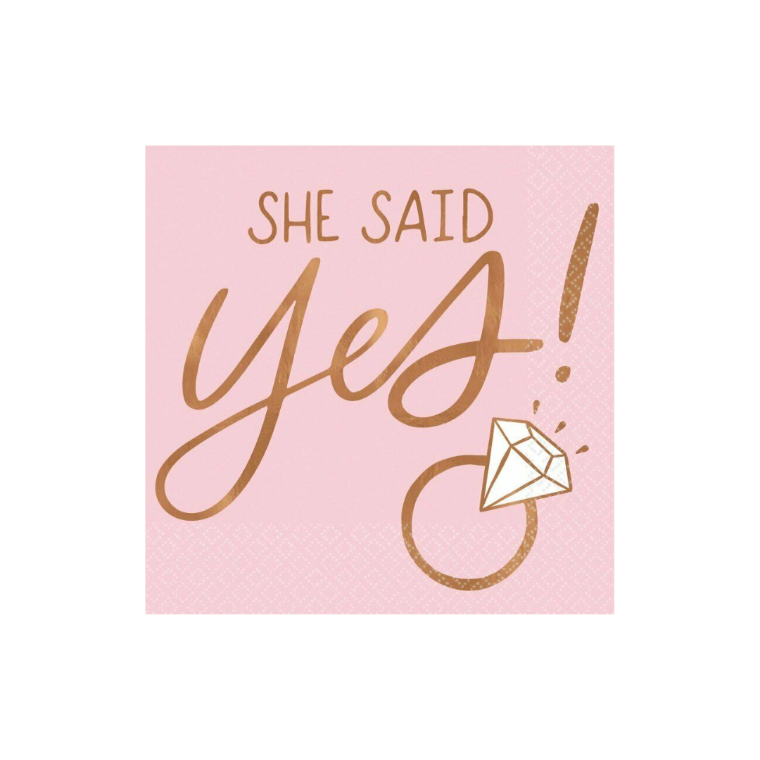 Servilletas BN She Said Yes