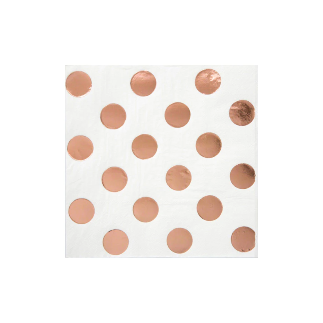 Servilletas Puntos Rose Gold