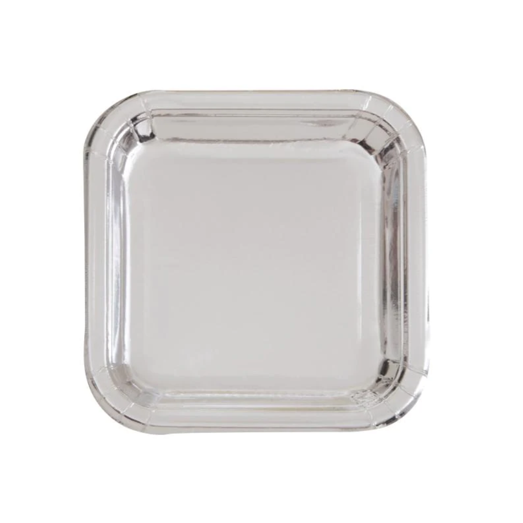 Silver Square Plate 7"
