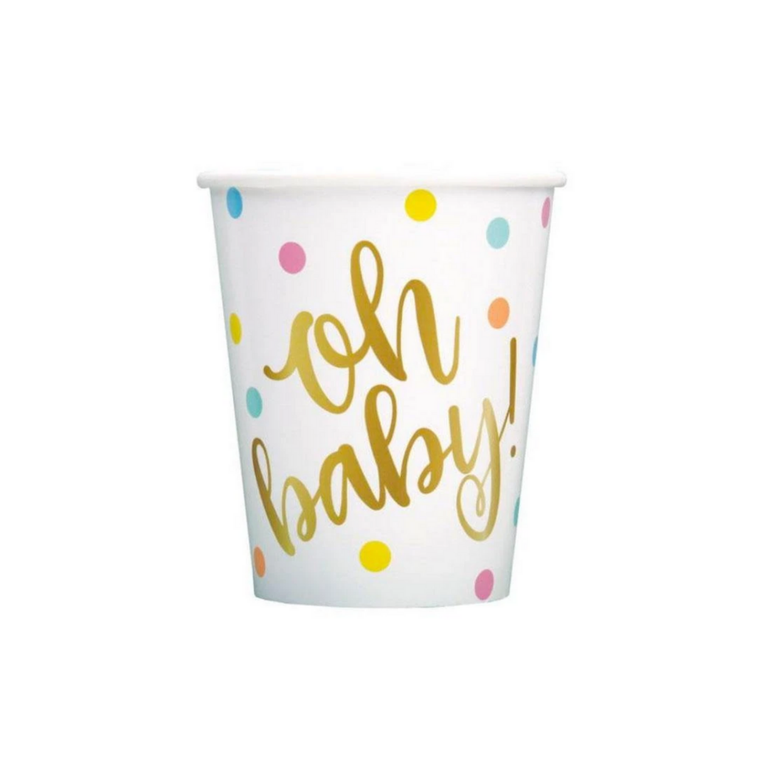 Vaso 9oz Oh Baby (foil)