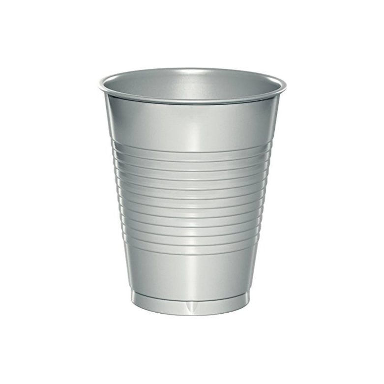 Vaso Plástico Plata 16 oz