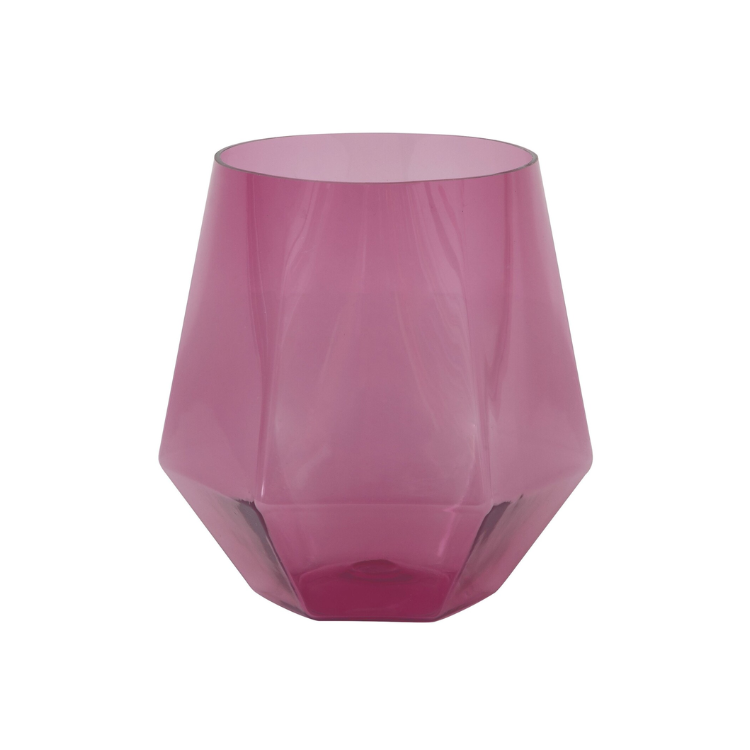 Vaso Vino Morado Plástico 12 oz