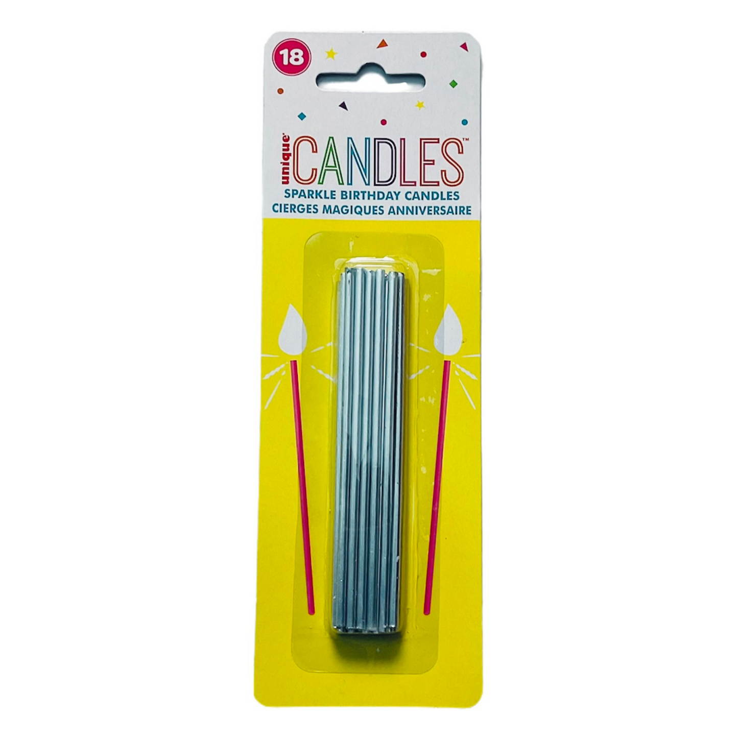 Vela Chispeantes Plateada