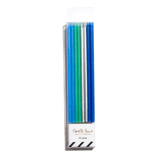 Velas Blue Green Silver Planeta Tierra