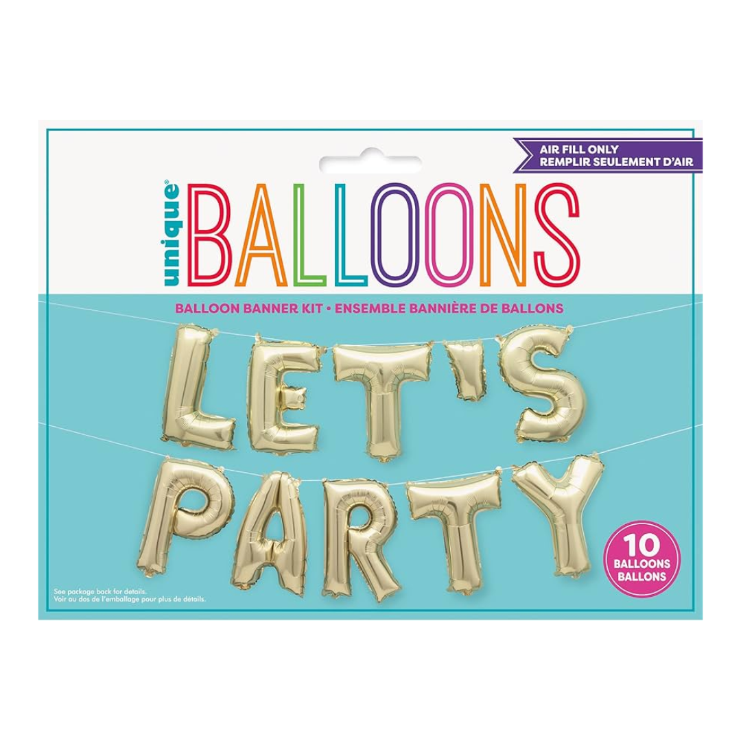 Let's Party Balloons Banner