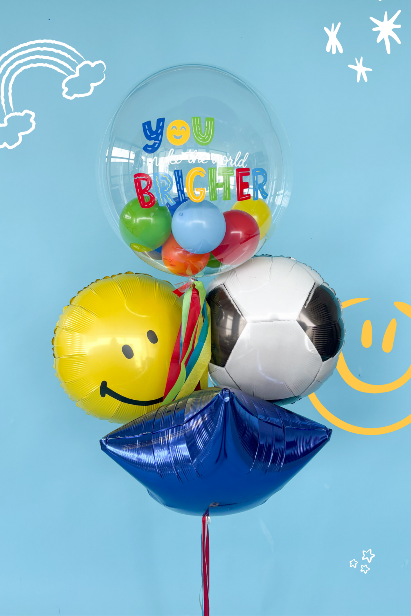 BOUQUET DE GLOBOS DIA DEL NIÑO MEDIANO BOY