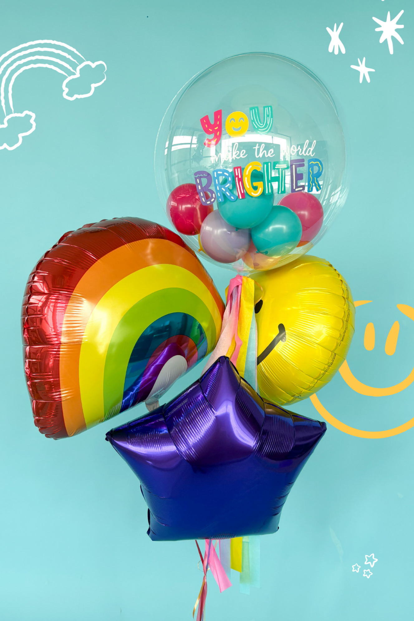 BOUQUET DE GLOBOS DIA DEL NIÑO MEDIANO GIRL