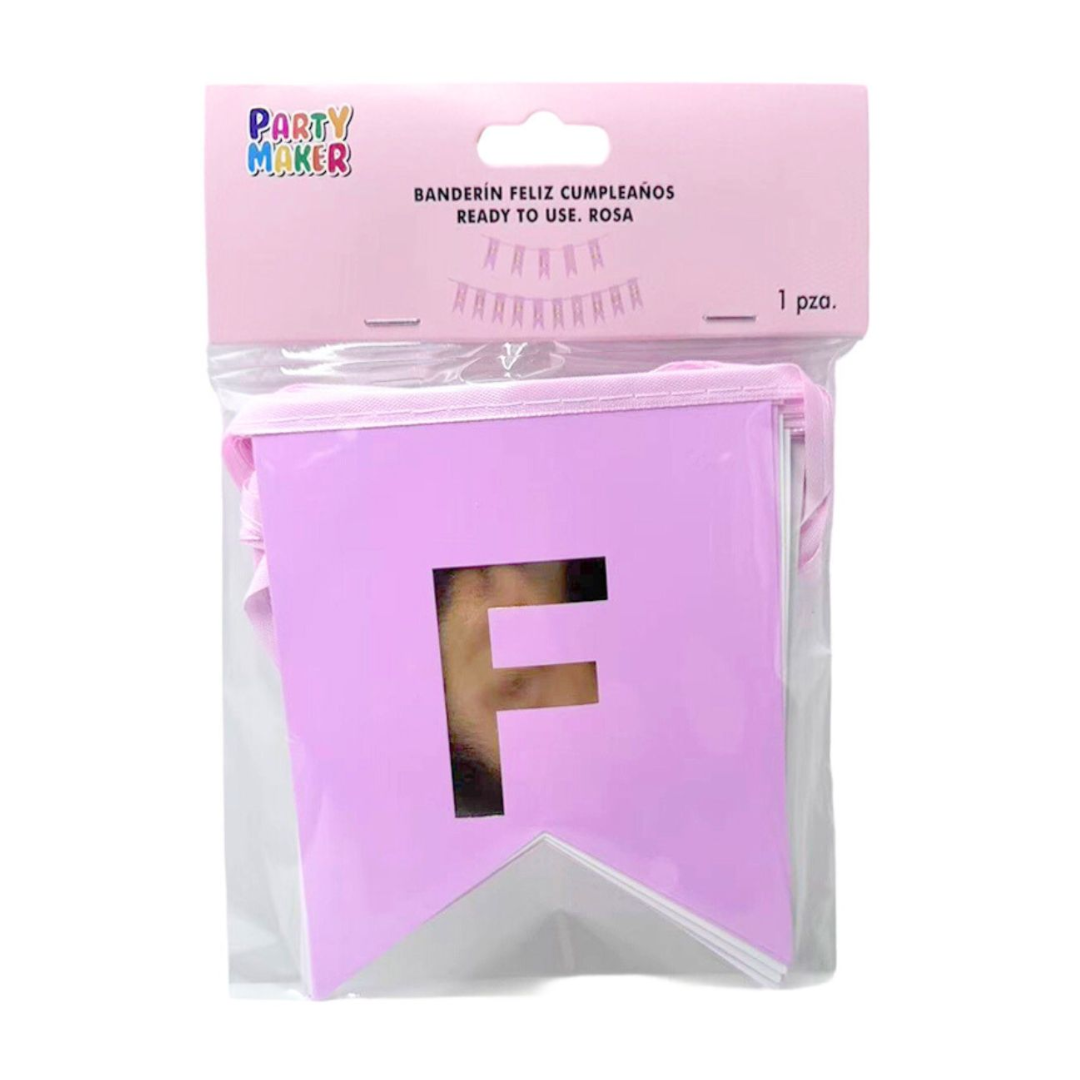 Banderin Feliz Cumpleaños Rosa