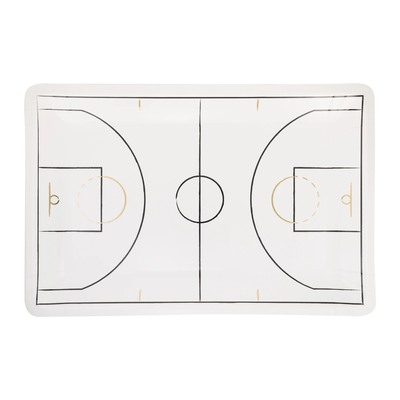 Basketball Court Paper Plate