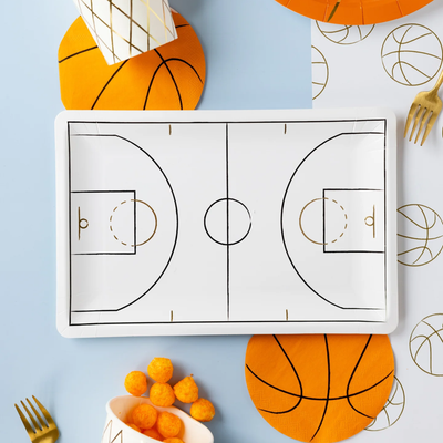 Basketball Court Paper Plate