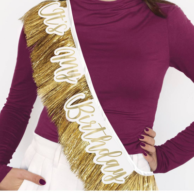 Birthday Fringe Sash