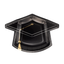 Black Cap Shaped Plate Grad