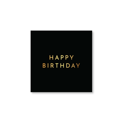 Black Noir Birthday Cocktail Napkins