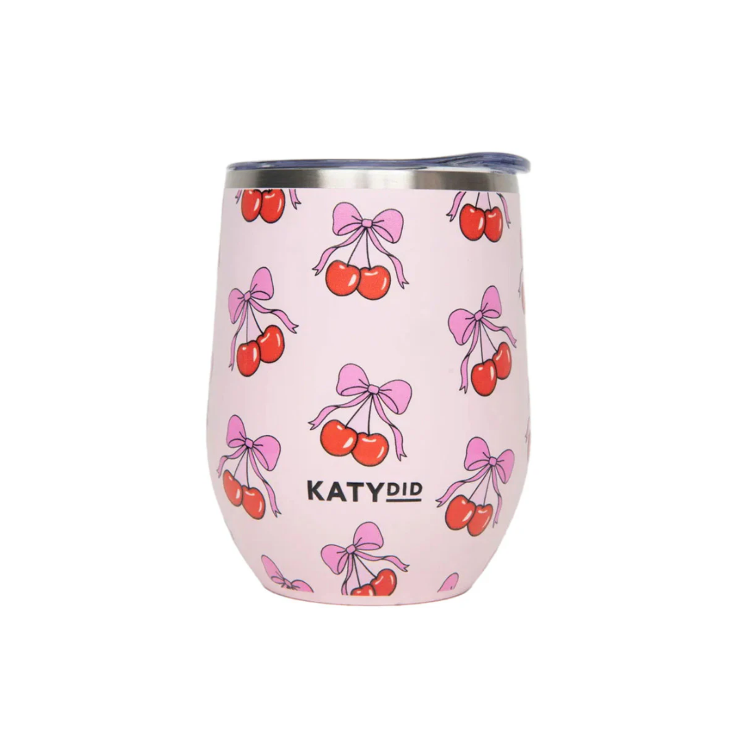 Cherry Bow Stainless Steel Wine Tumbler