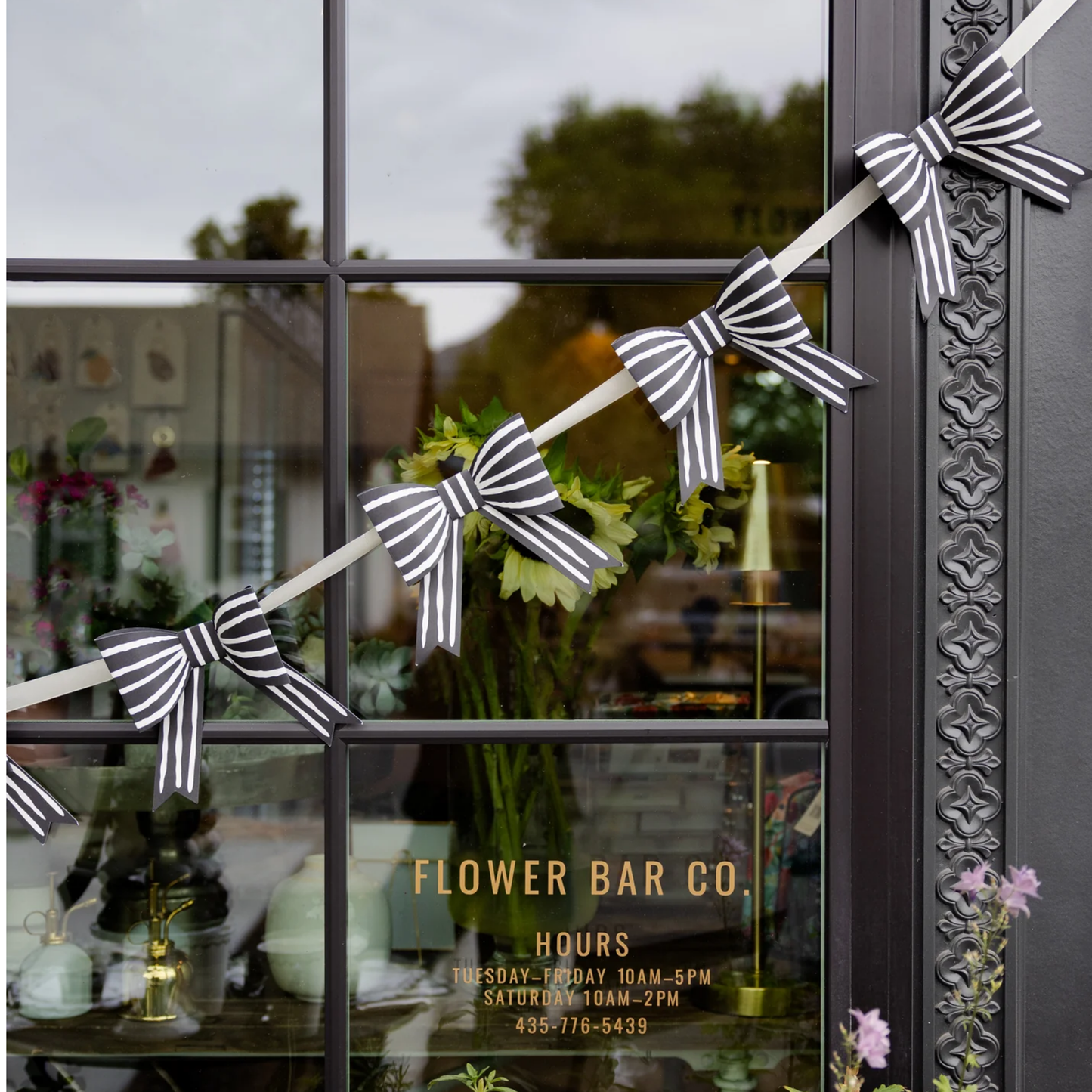 Black & White Bow Banner