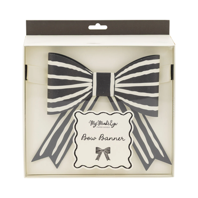 Black & White Bow Banner