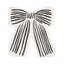 Black and Cream Bow Shaped Dinner Napkin