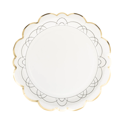 Black and Gold Fancy Edge 9" Plate